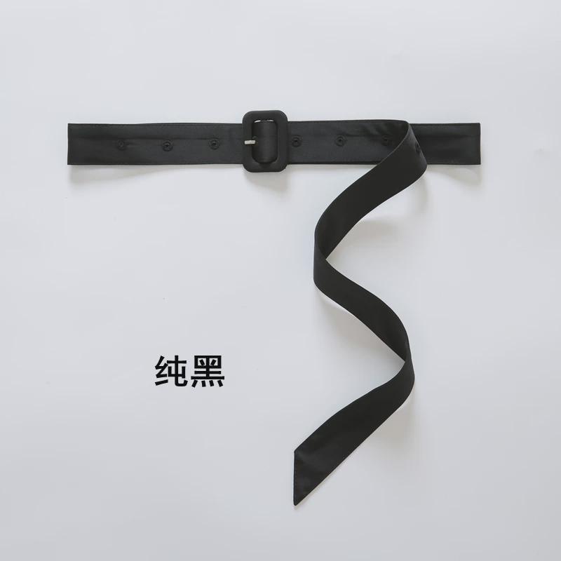 腰带女收腰雪纺装饰配裙子时尚衬衫百搭款夏连衣裙布带绿色黑新款