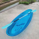 网红透明玻璃双人透明皮划艇独木舟网红船船pc透明水晶船景区手划