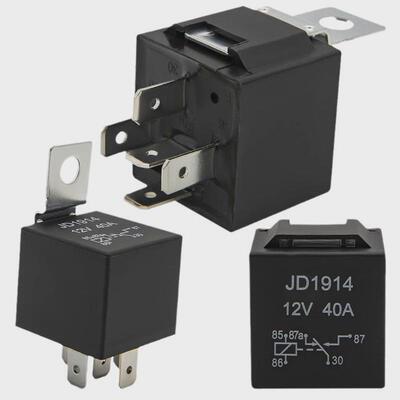 厂家货源10件装30/40amp汽车5针12v继电器开关jd1914防水继电器