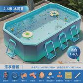 圈奇充气儿童游泳池家用免充气支架户外折叠加厚宝宝滑梯家庭水池