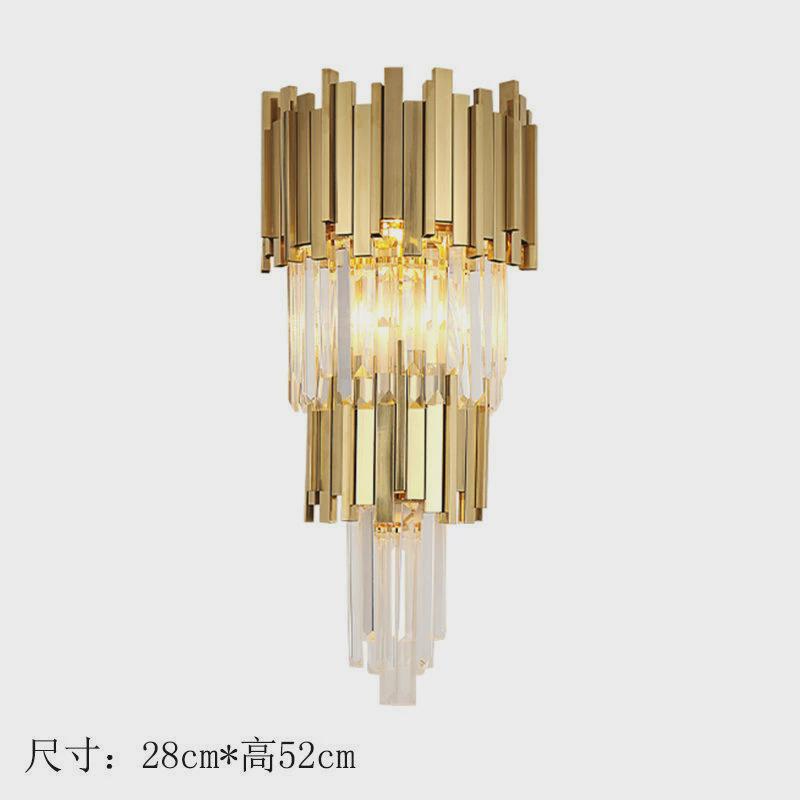 后现代轻奢水晶创意个性卧室床头灯壁灯客厅过道灯电视背景墙壁灯