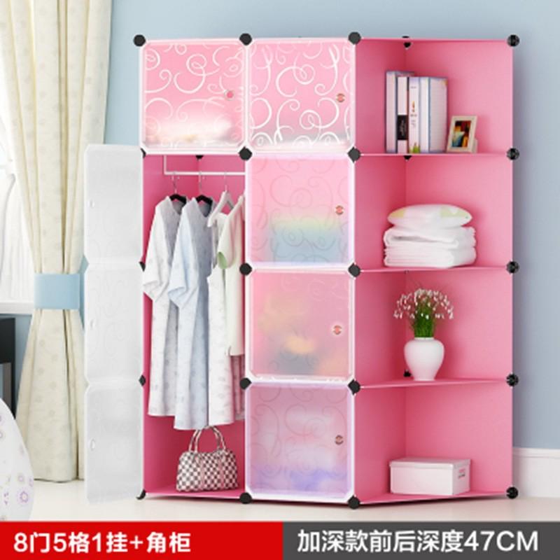 简易衣柜现代简约经济型成人树脂收纳柜子塑料卧室衣橱组装角柜