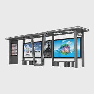 候车亭站台智能候车亭仿古候车亭候车厅公交站亭公交公交电子站牌