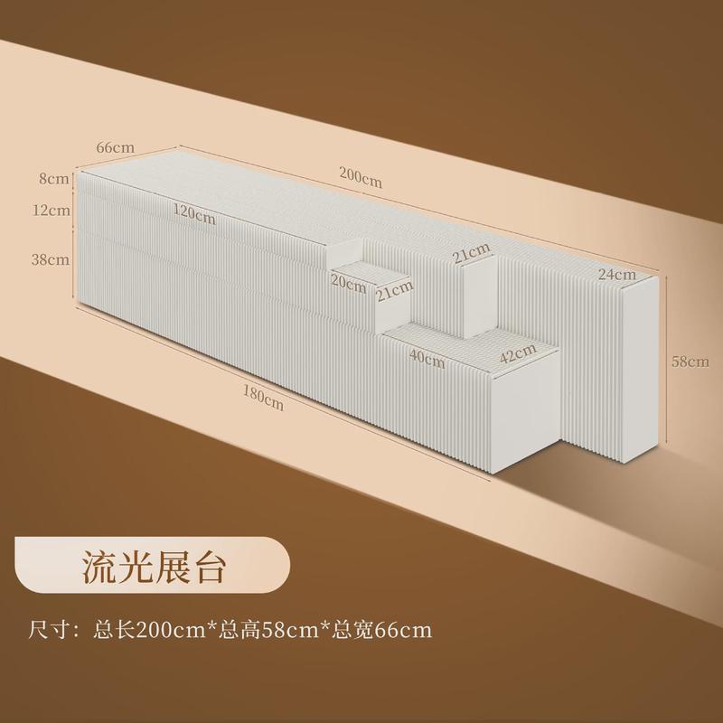 展台多功能置物架商用展会产品陈列柜可折叠移动的阶梯纸质展示架