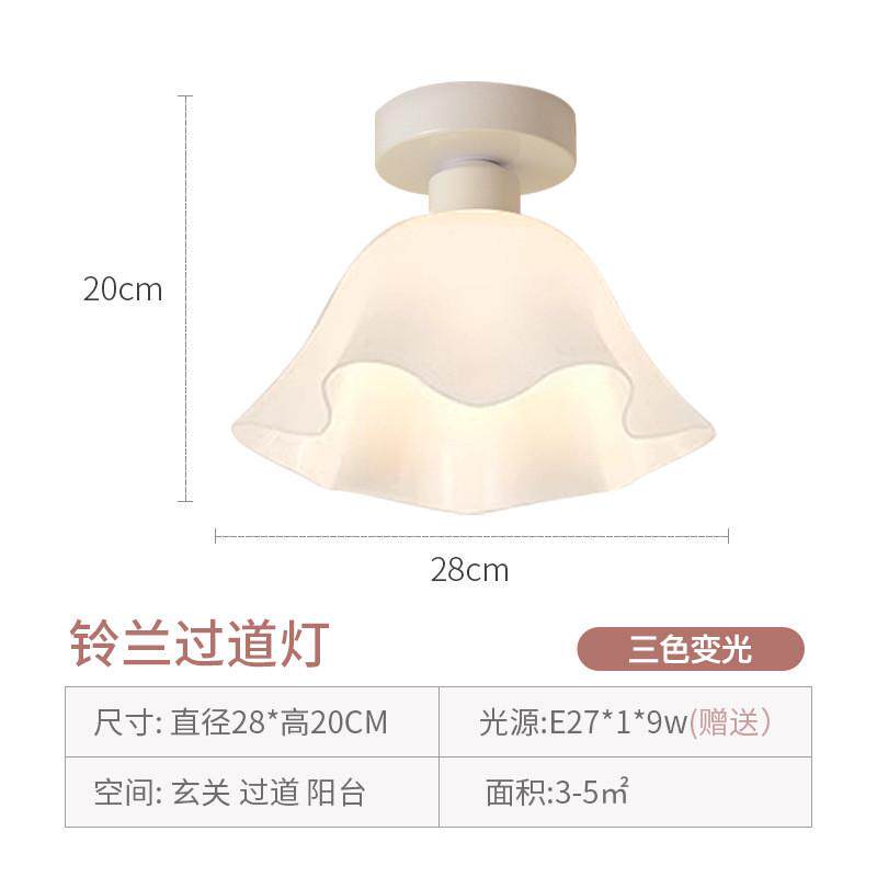 卫生间奶油风走廊过道灯北欧花朵创意网红玄关灯门厅灯阳台灯顶灯