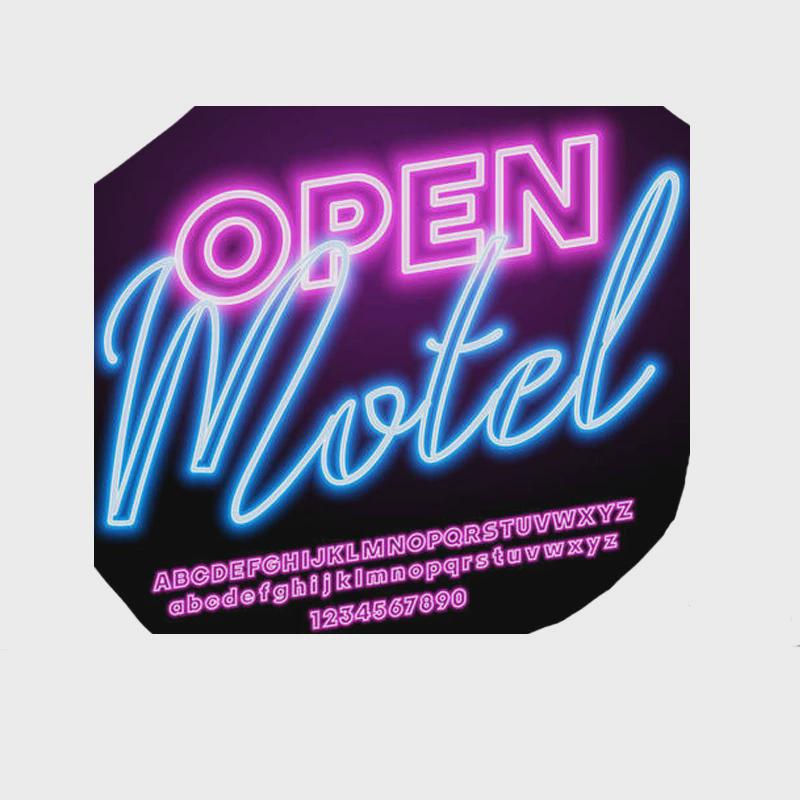 霓虹灯发光字定制12v灯带led网红酒吧装饰字母logo设计广告牌造型