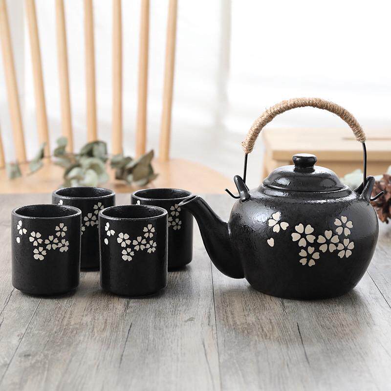日式和风陶瓷茶壶雪花下午茶具手绘茶具韩式茶杯茶壶花草茶具套装