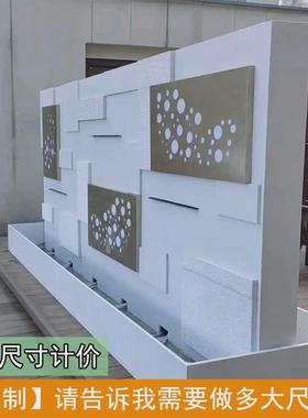大气石材水幕墙流水墙喷泉鱼缸造景庭院酒店阳台别墅假山鱼池装饰