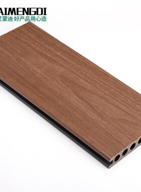 共挤塑木地板户外木塑拼接地板圆孔园林景观二代共挤地板144*22