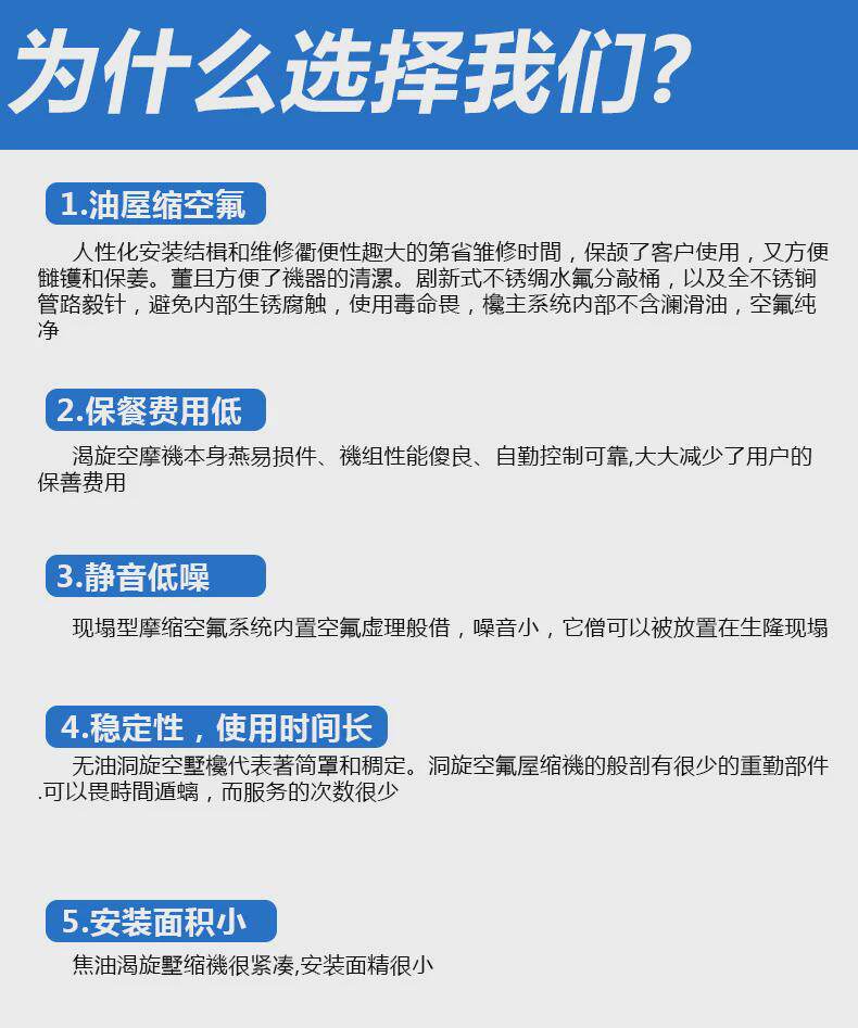 товар из китая 无油涡旋机3.7kw7.5千瓦11/15/22kw50p永磁变频涡旋式空压机