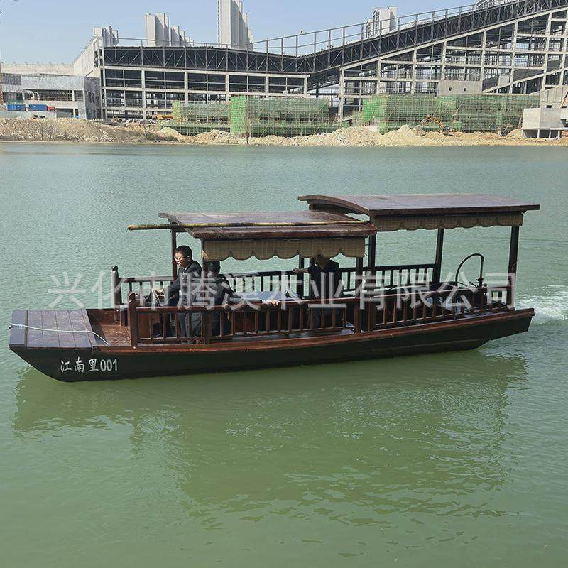 景区水上仿古电动手划摇橹餐饮表演观光旅游实木婚礼乌篷高低木船,玩具/童车/益智/积木/模型,水上游艺设施,淘宝优惠券,粉丝福利购,淘宝优惠卷