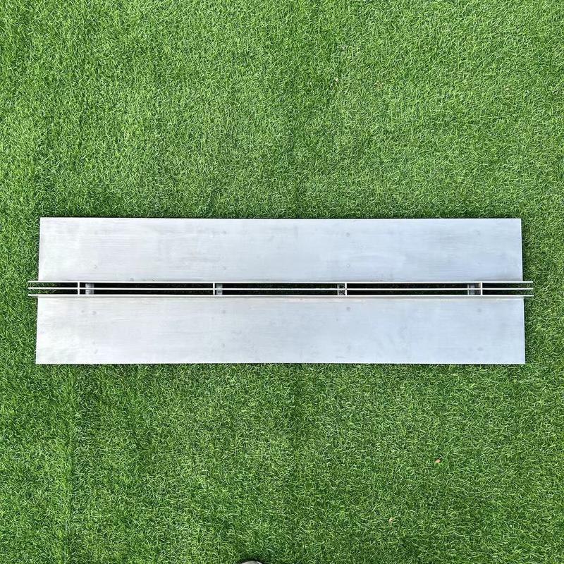 线性排水沟双侧缝缝隙式隐形排水盖板公园广场街道不锈钢排水沟