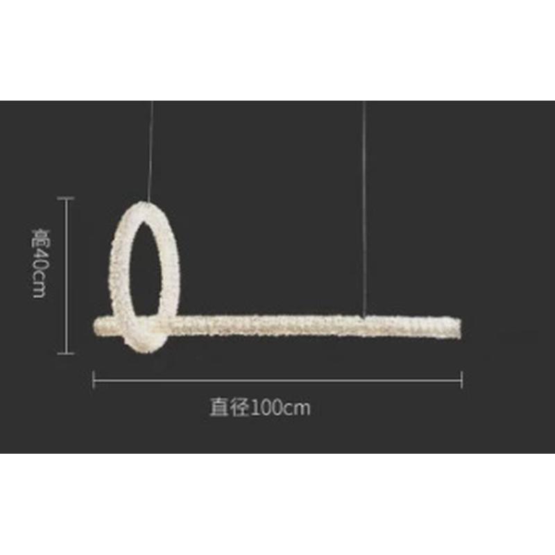 led法式轻奢灯餐厅现代简约客厅后卧室灯饰网红环形灯具水晶吊灯