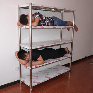 热销新品 不锈钢置物架货架家用杂物架厨房收纳架饭店酒店落地5层