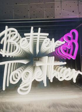 热销led霓虹灯千层镜xoxo两用无限深渊镜造型氛围灯一灯字母