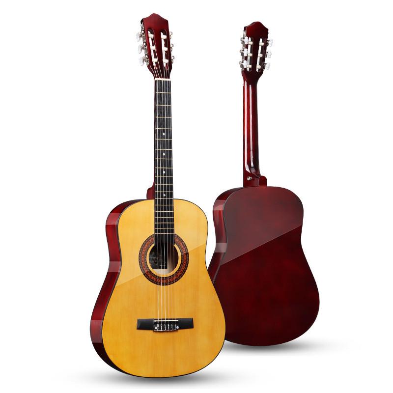 实力真工厂38寸圆角guitar 初学者成人古典吉他木吉他jita乐器