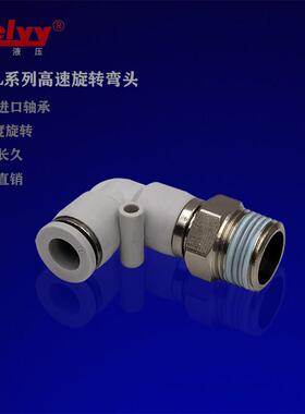 气动高速旋转接头KSH/NRC/NHRC/NRL/NHRL8-02轴承旋转快插气接头
