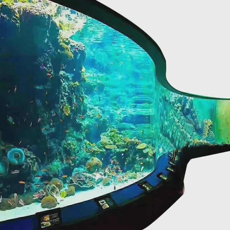 厂家供应海洋馆设计制作海水景观异形观赏鱼缸大型亚克力生态鱼缸