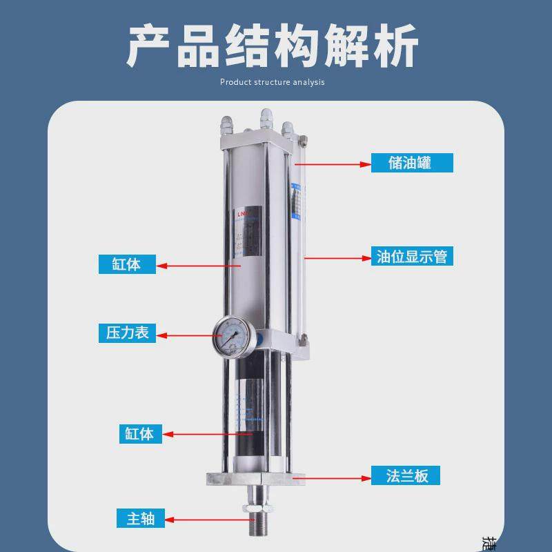 捷力可调气液增压缸MPT1T2T3T5T10T15T20T行程可调气动增压气缸