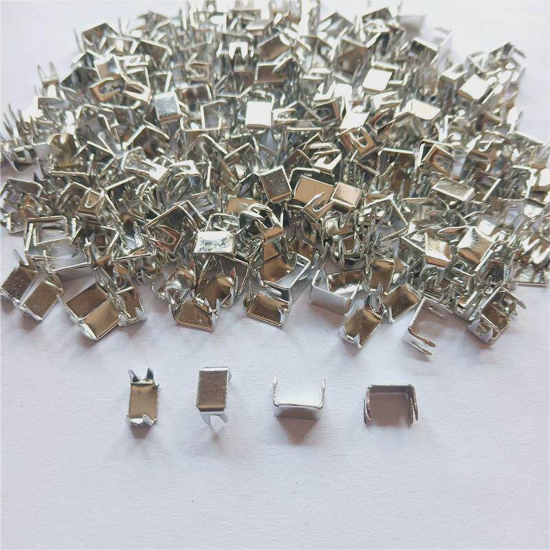 3#5#8#拉链配件上下止码四脚银白色码u形码防脱落卡扣铜铁现货