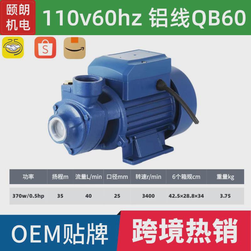 qb旋涡泵qb60/70/80太阳能板漩涡泵ac220v/110v/127v清水dc12v24v