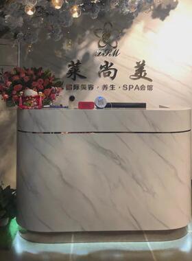 吧台收银台简约现代服装店铺小型馆美容柜台女装瑜珈馆前台接待台