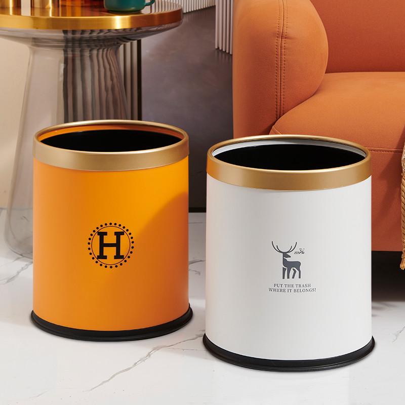 hx圆形无盖垃圾桶厨房大号客厅垃圾筒办公室高颜值酒店卫生间卧室
