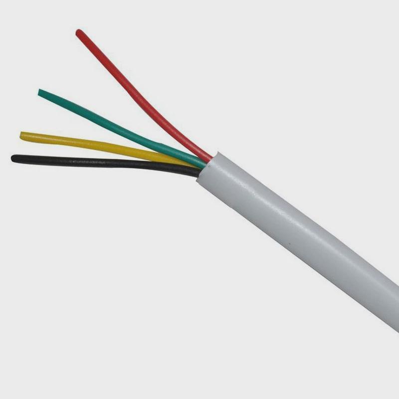 厂家供应4*0.75平方rvv四白色护套线芯无氧铜电缆护套线绝缘导线