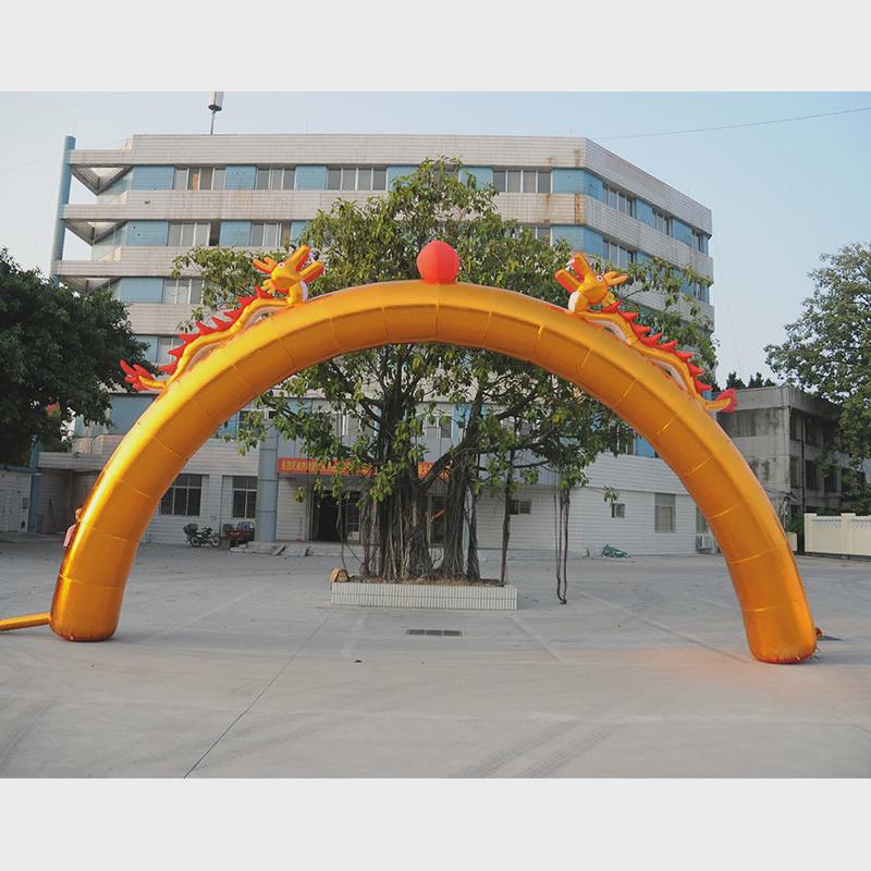 气球拱门开业庆典生日结婚婚庆拱门全红彩腿双龙龙凤婚庆拱门