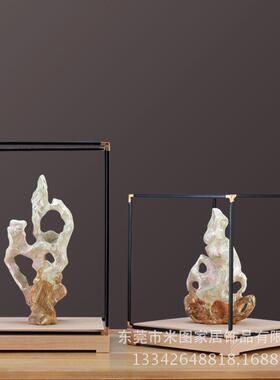 创意新中式珊瑚太湖石雕样板间树脂招财工艺品摆件家居装饰品摆设