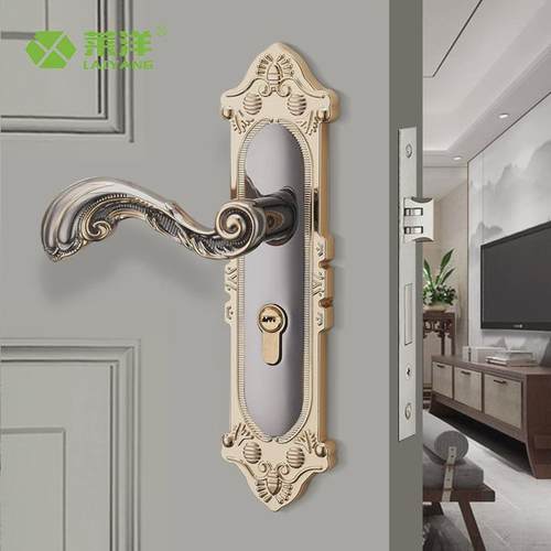 机械室内静音门锁欧式执手房门锁实木门锁通用型锌合金把手锁具