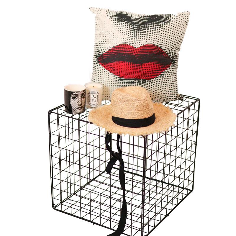 黑色橱窗装饰ins网红店改造卧室网格海洋球网格立方体娃娃收纳筐