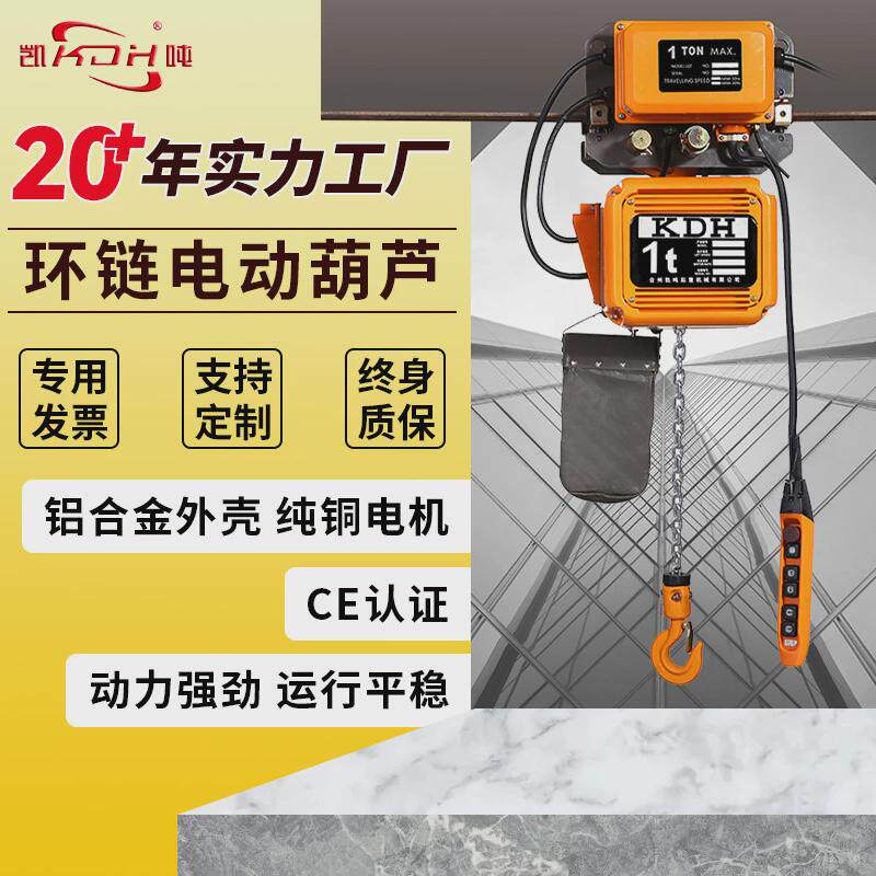 批发环链电动葫芦380V链条提升机5T固定式葫芦户外起重机EQ款