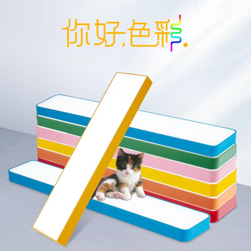 吊灯培训班机构吸顶灯LED彩色长条幼儿园教室灯造型木纹早教中心