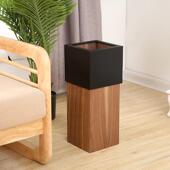 侘寂风窄缝直角日式 垃圾桶家用木质客厅卧室厨房卫生间酒店纸篓