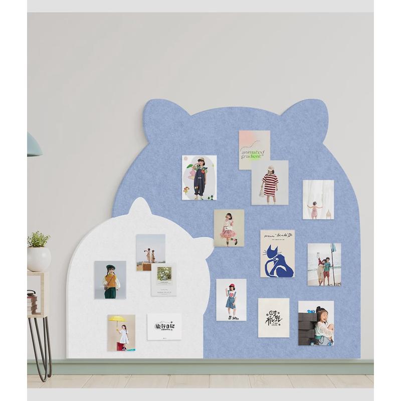 免打孔彩色板墙贴留言板儿童房墙面装饰板背景墙照片墙展示毛毡板