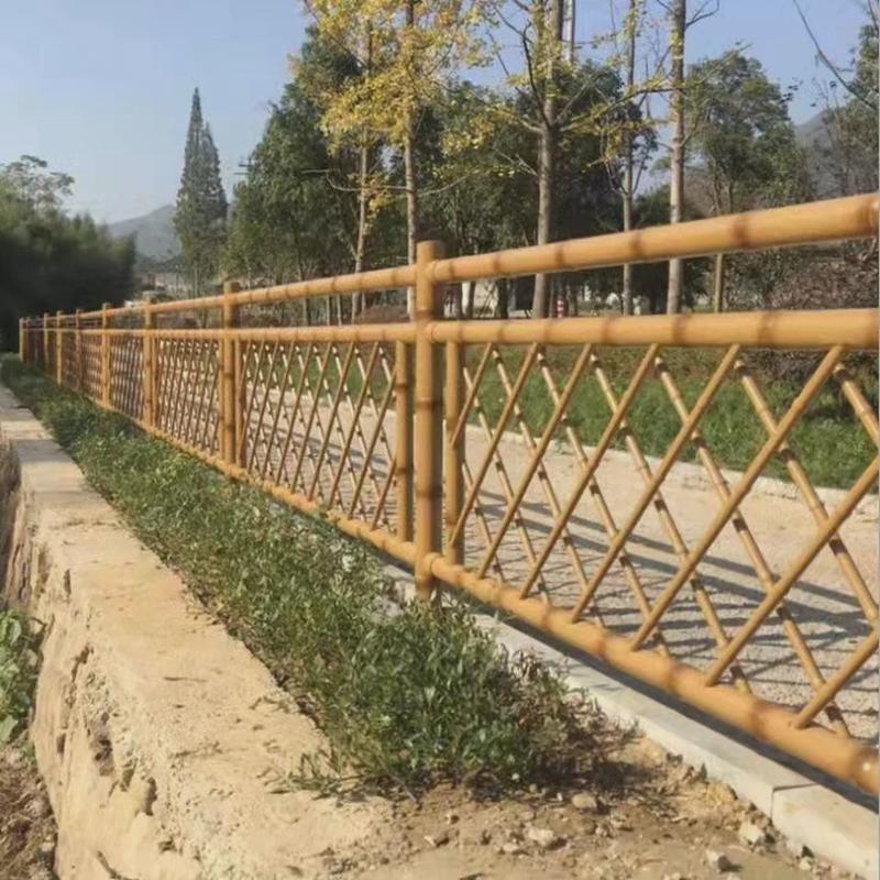 不锈钢仿竹护栏户外竹篱笆新农村庭院菜园竹子竹节栅栏仿仿竹护栏