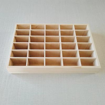 小格子木盒前台酒店名片房卡收纳整理桌面木质多格管理架