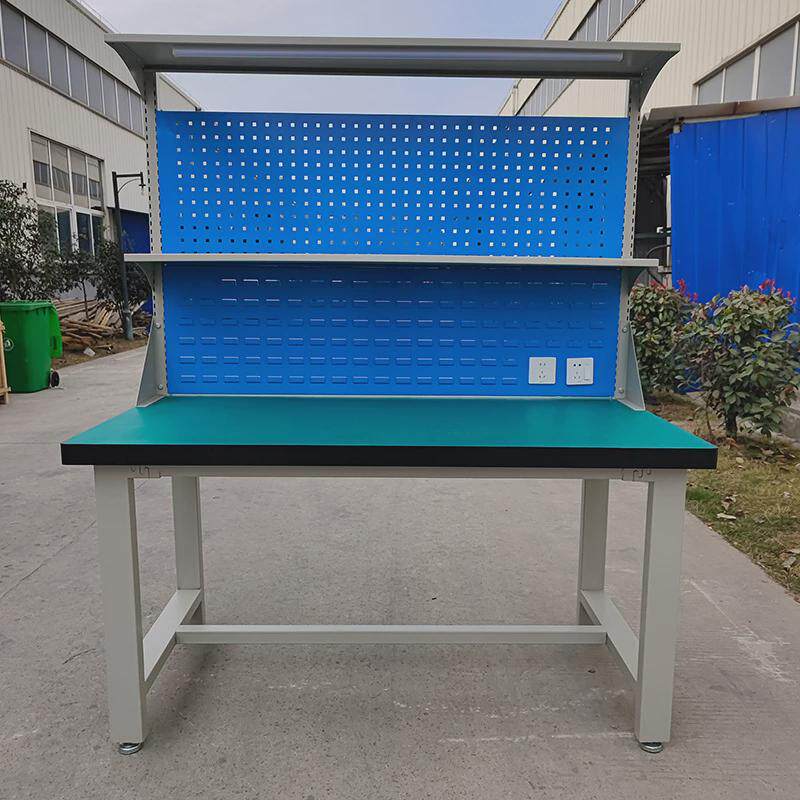 厂家不锈钢挂重型工作台车间操作流水线防静电工作台双钳工平台桌