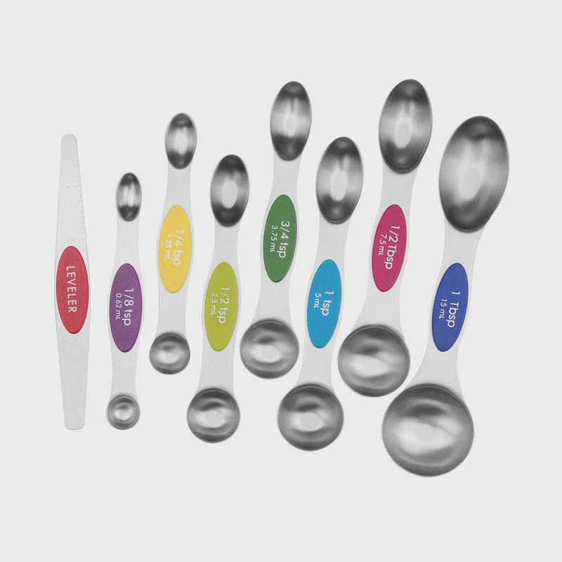 Magnetic Measuring Spoons Set Dual Sided Teaspoon Tablespoo1