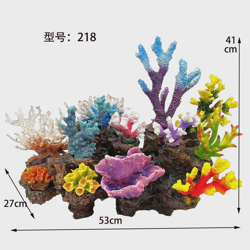 工厂直销新款仿真树脂彩色珊瑚鱼缸造景海底仿真植物工艺礁石珊瑚