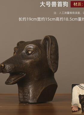 厂家批发铜十二生肖兽首摆件家居饰品创意酒柜客厅电视柜玄关摆设
