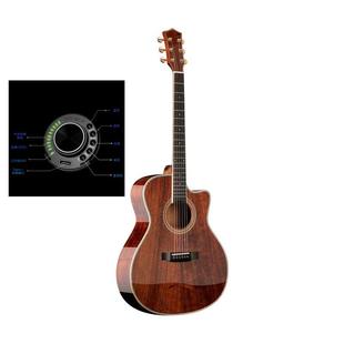 40寸ga全单吉他41寸dc花芯桃全云桃包实木边口轮花镶木可装电箱