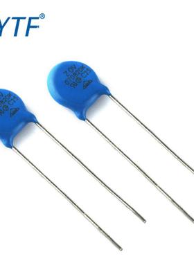 压敏电阻07d820k电压82v±10%脚距5mm直径7mm防雷压敏电阻