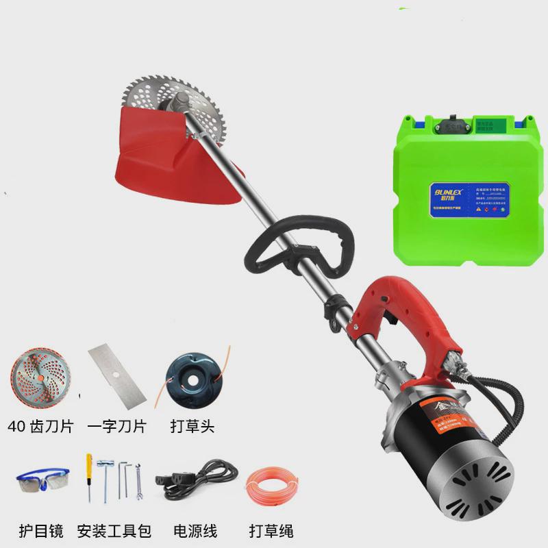 电动割草机全自动小型谷农用除草机背负式充电式割打草机机割稻机