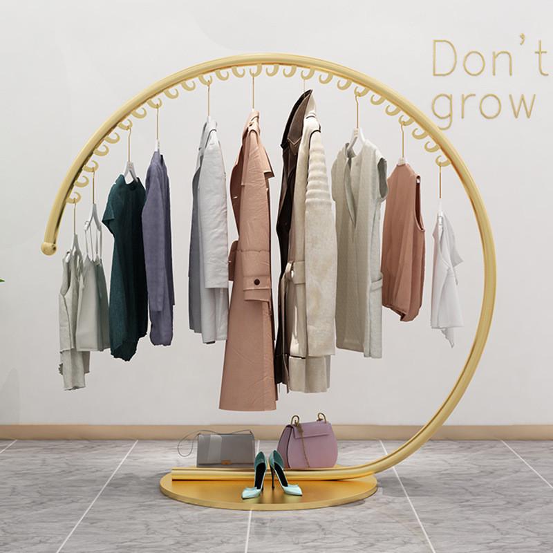 北欧创意多功能铁艺衣帽架服装店展示落地衣架商用服装衣帽架