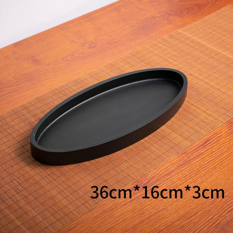 乌金石假山盆景盆水盆大号长方山微景观中式创意桌面摆件花盆