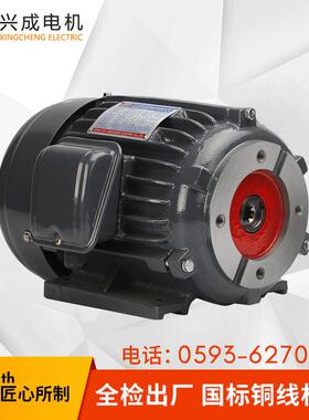 油压马达配vp20平键1500w卧式4电机2马力三相380v50hz液压油泵极