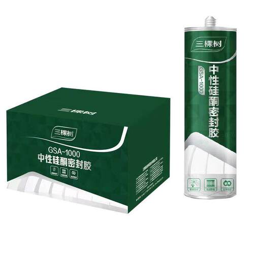 三棵玻璃胶树中性硅酮结构胶外墙门窗密封胶半透明厨卫防霉防水胶