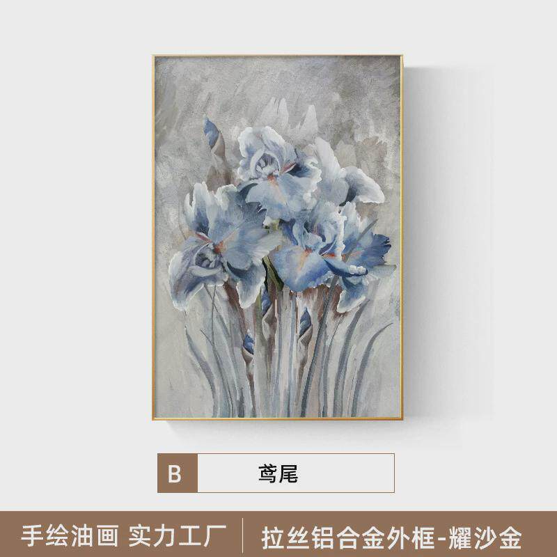 大芬村手绘油画花卉抽象客厅装饰画沙发背景墙挂画入户大尺寸壁画